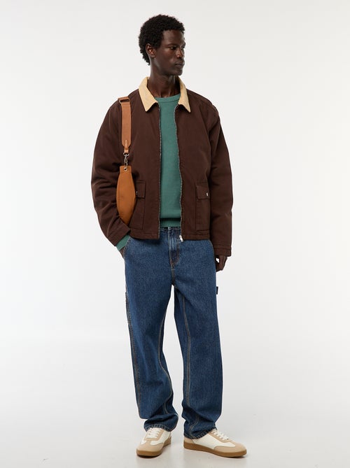 Gebreide trui met ronde hals en fantasiepatroontje - Kiabi