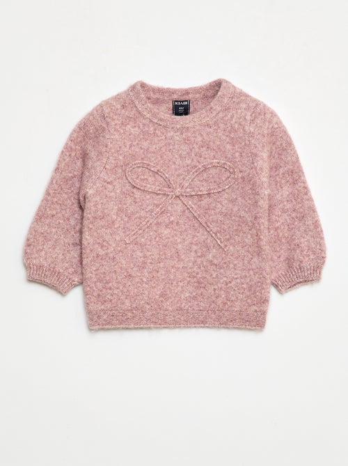 Gebreide trui met sierstrik op het voorpand - Kiabi