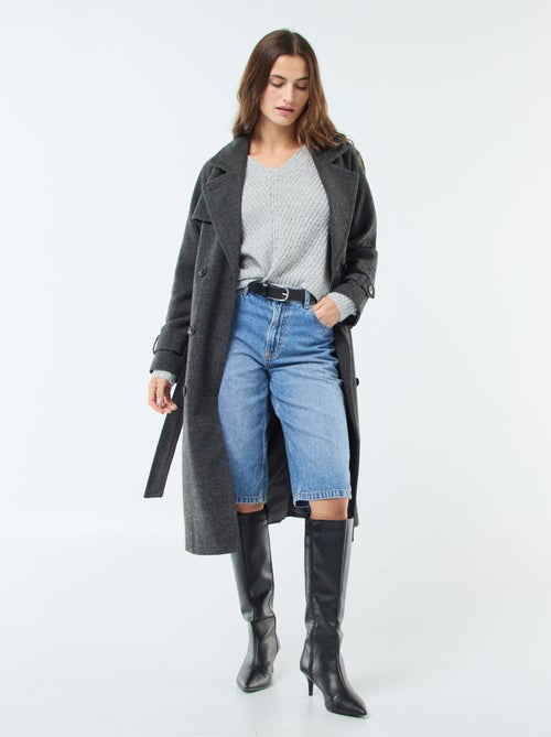 Gebreide trui met V-hals 'JDY' - Kiabi