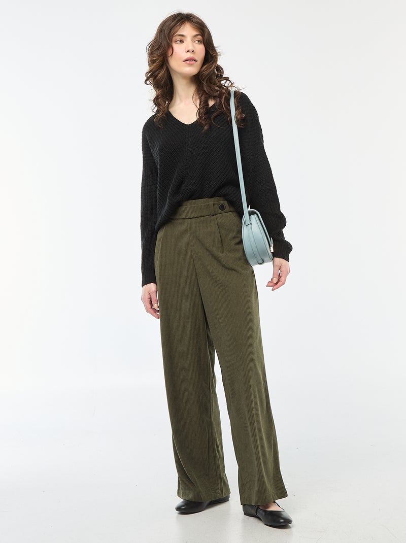 Gebreide trui met V-hals 'JDY' Zwart - Kiabi