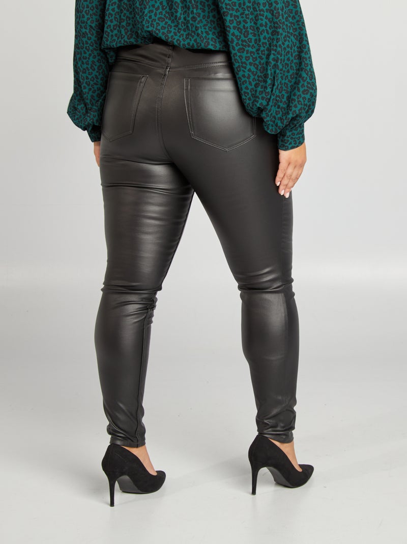 Gecoate broek zwart - Kiabi