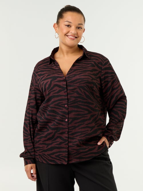 Gecrêpte blouse met print - Kiabi Gecrêpte blouse met print - Kiabi