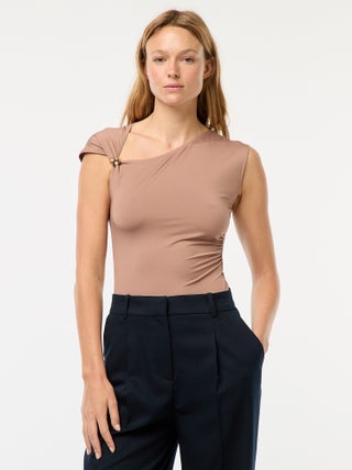 Gedraaid T-shirt met sieraaddetail