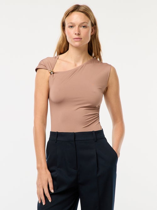 Gedraaid T-shirt met sieraaddetail - Kiabi