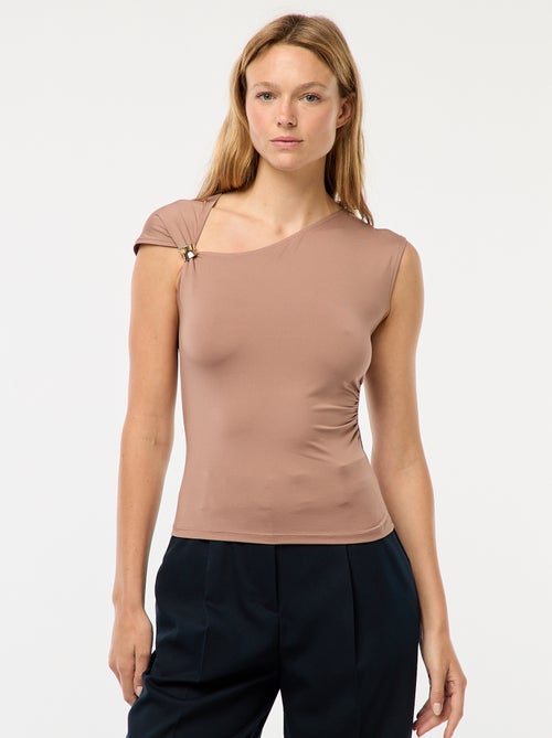 Gedraaid T-shirt met sieraaddetail - Kiabi