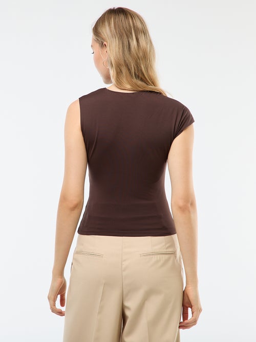 Gedraaid T-shirt met sieraaddetail - Kiabi