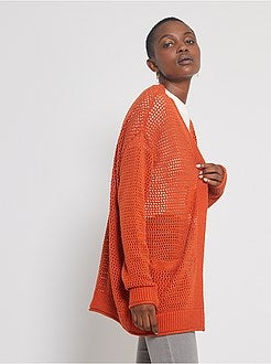 Gehaakt vest met panden - Kiabi