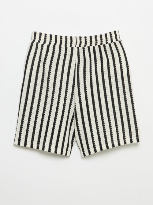 Gehaakte short met strepen - Kiabi