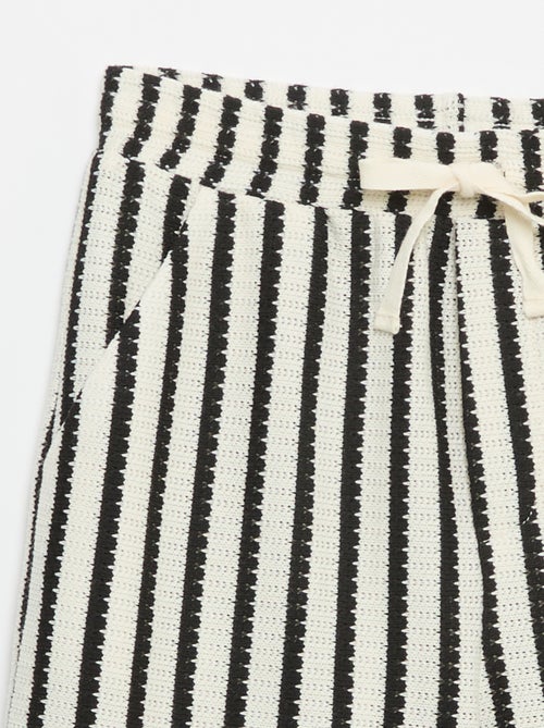 Gehaakte short met strepen - Kiabi