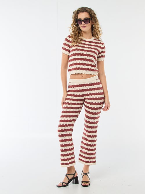 Gehaakte trui met korte mouwen - Kiabi