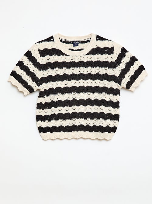 Gehaakte trui met korte mouwen - Kiabi