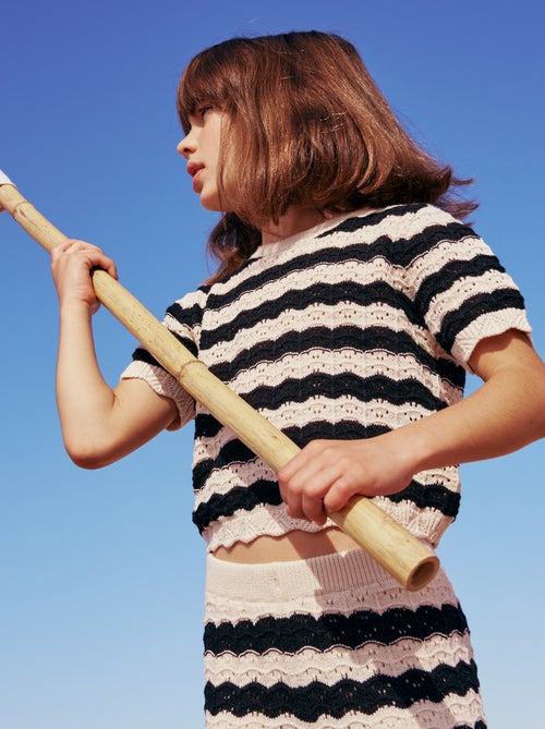 Gehaakte trui met korte mouwen - Kiabi