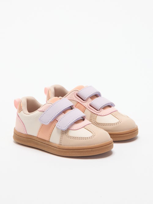 Gekleurde sneakers met klittenband - Kiabi