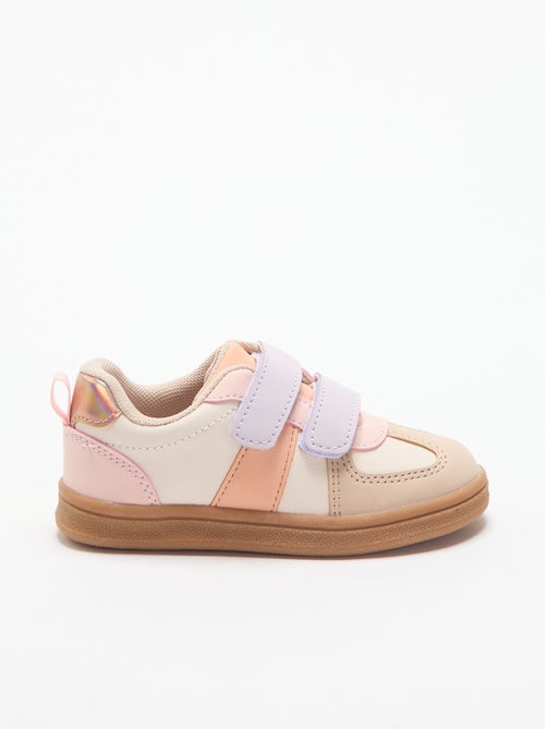 Gekleurde sneakers met klittenband - Kiabi