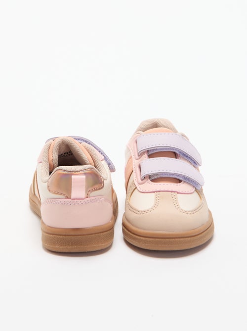 Gekleurde sneakers met klittenband - Kiabi
