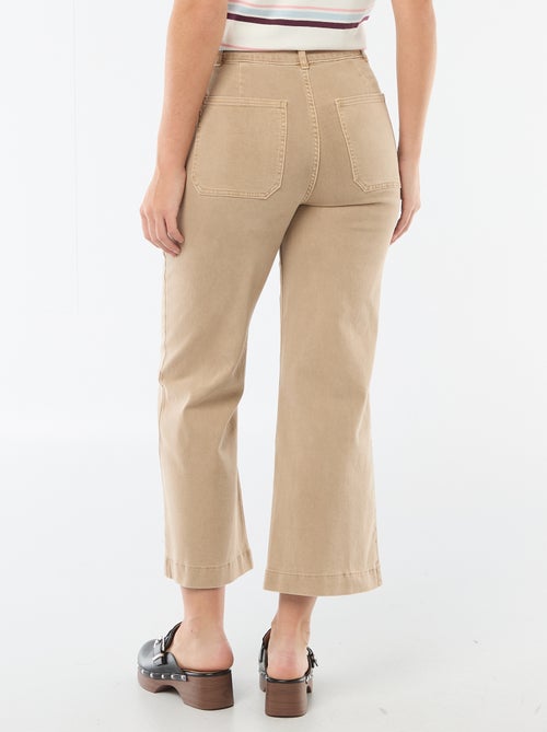 Gekleurde wide leg broek - Kiabi