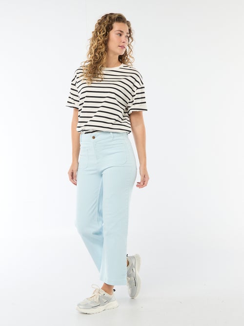 Gekleurde wide leg broek - Kiabi