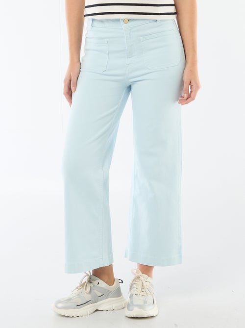 Gekleurde wide leg broek - Kiabi