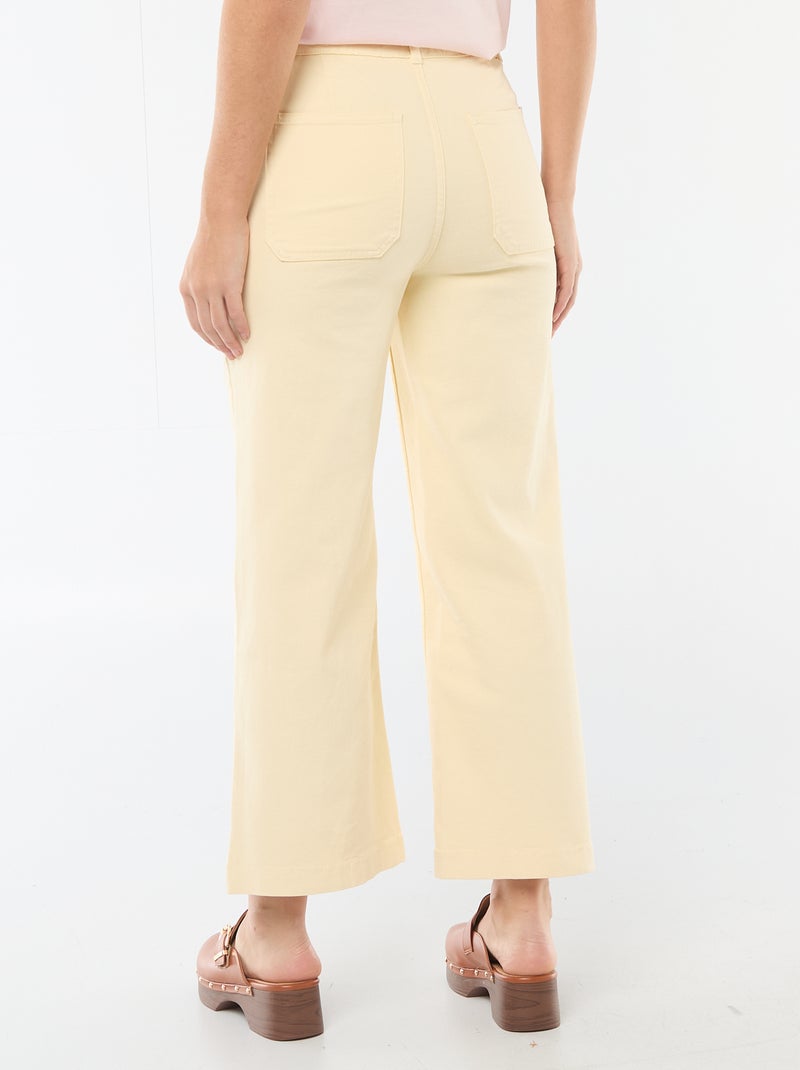 Gekleurde wide leg broek Geel - Kiabi