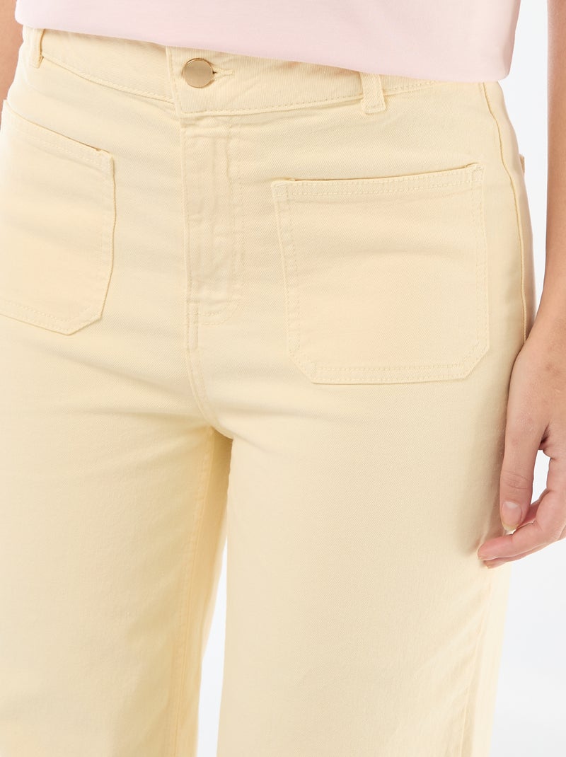 Gekleurde wide leg broek Geel - Kiabi