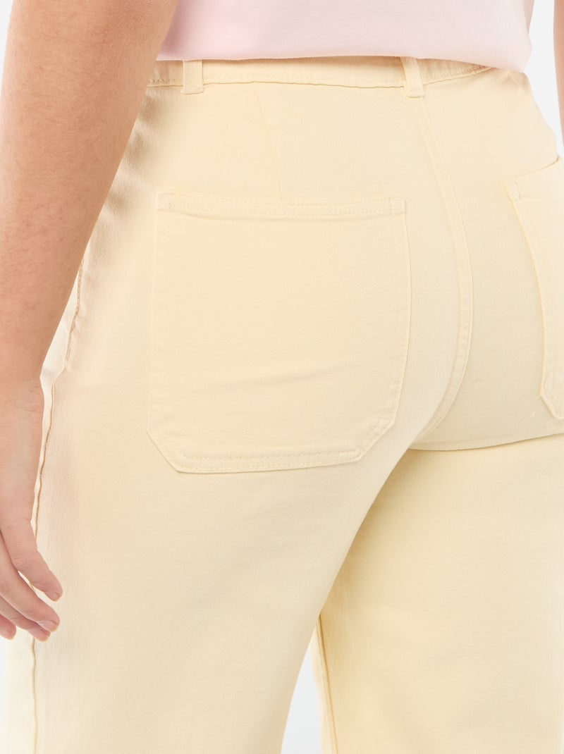 Gekleurde wide leg broek Geel - Kiabi