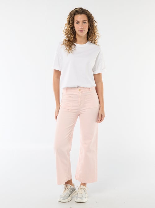 Gekleurde wide leg broek - Kiabi