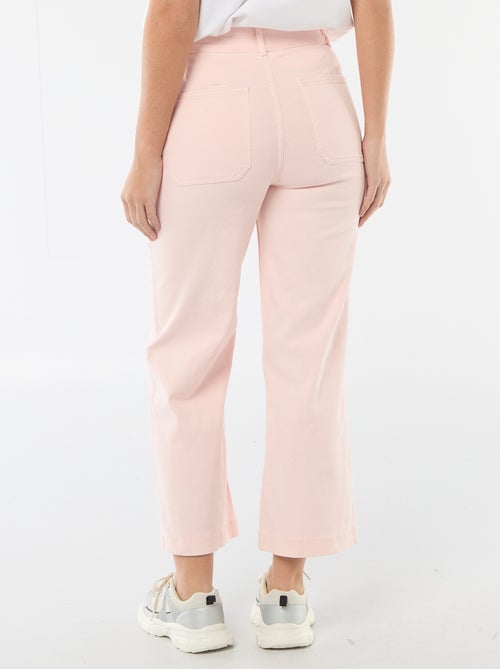 Gekleurde wide leg broek - Kiabi