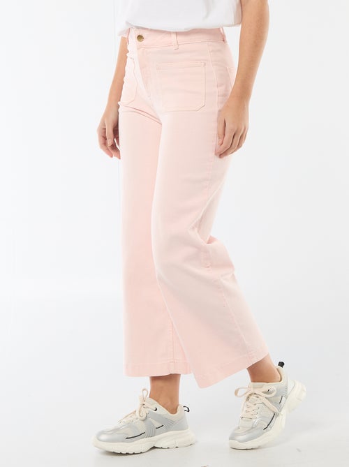 Gekleurde wide leg broek - Kiabi