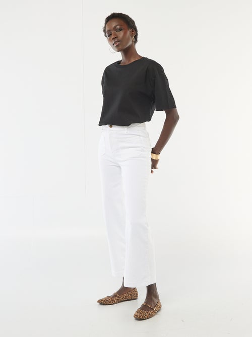 Gekleurde wide leg broek - Kiabi