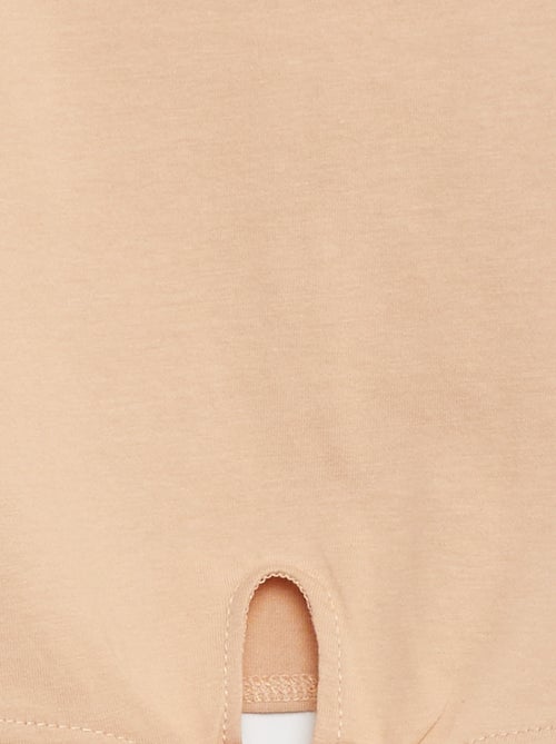 Geknoopt T-shirt met korte mouwen met ruches - Kiabi