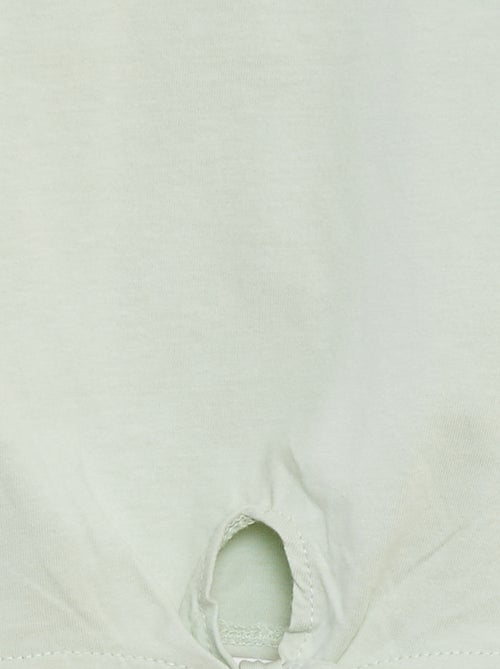 Geknoopt T-shirt met korte mouwen met ruches - Kiabi