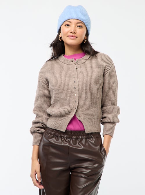 Geknoopt vest van dik tricot - Kiabi