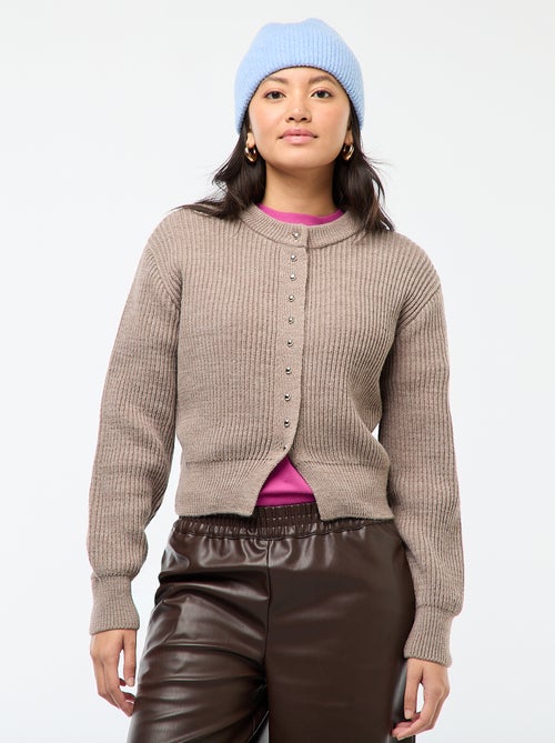 Geknoopt vest van dik tricot - Kiabi