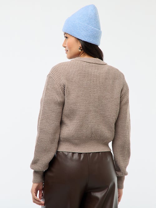 Geknoopt vest van dik tricot - Kiabi