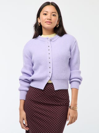 Geknoopt vest van dik tricot