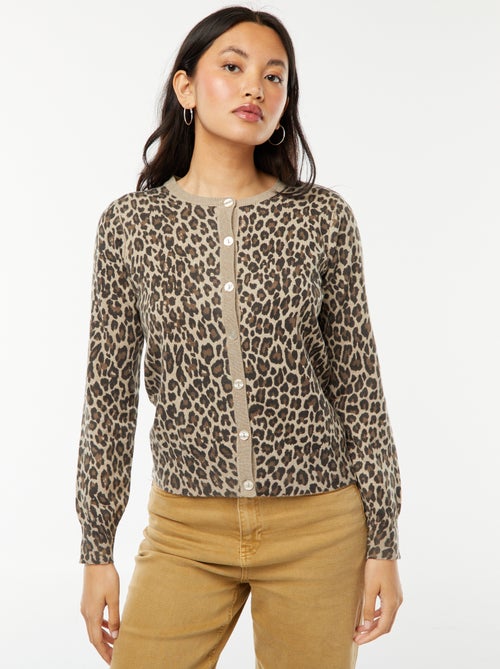 Geknoopt vest van dun gebreid tricot - Kiabi