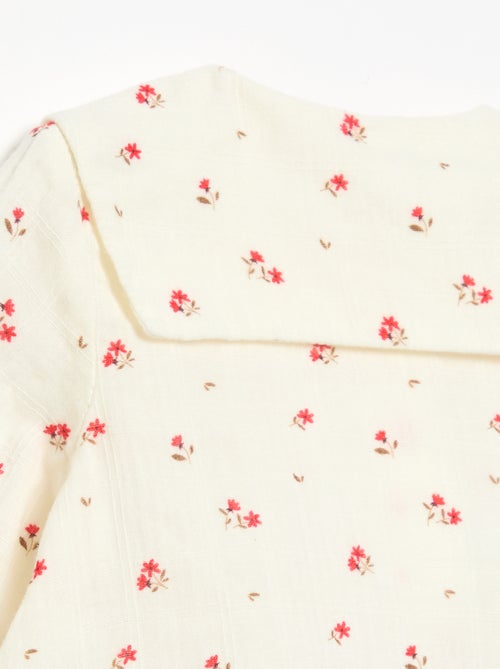 Geknoopte blouse van katoenen gaas - Kiabi