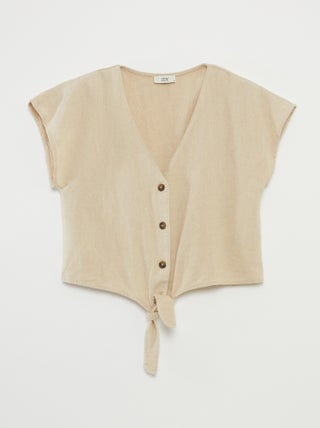 Geknoopte top met V-hals 'JDY'