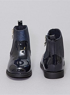 Gelakte laarzen met pailletten - Kiabi