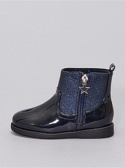 Gelakte laarzen met pailletten - Kiabi