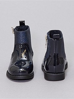 Gelakte laarzen met pailletten - Kiabi