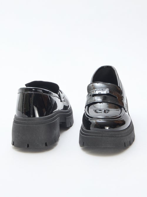 Gelakte loafers met profielzool - Kiabi