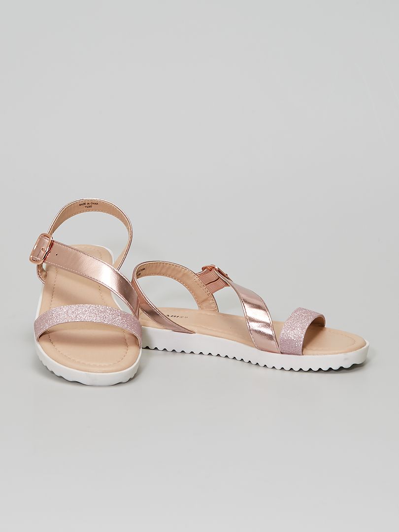 Gelakte sandalen roze - Kiabi
