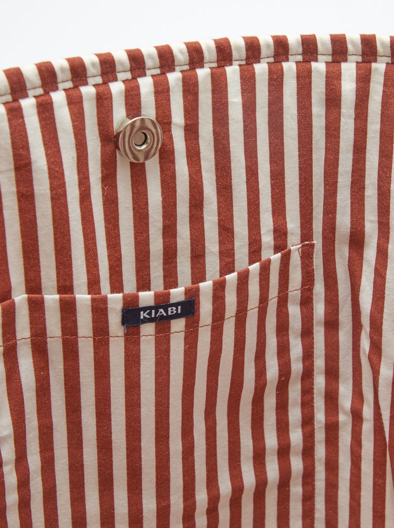 Gematelasseerde shopper met Indiaas motief Biege - Kiabi