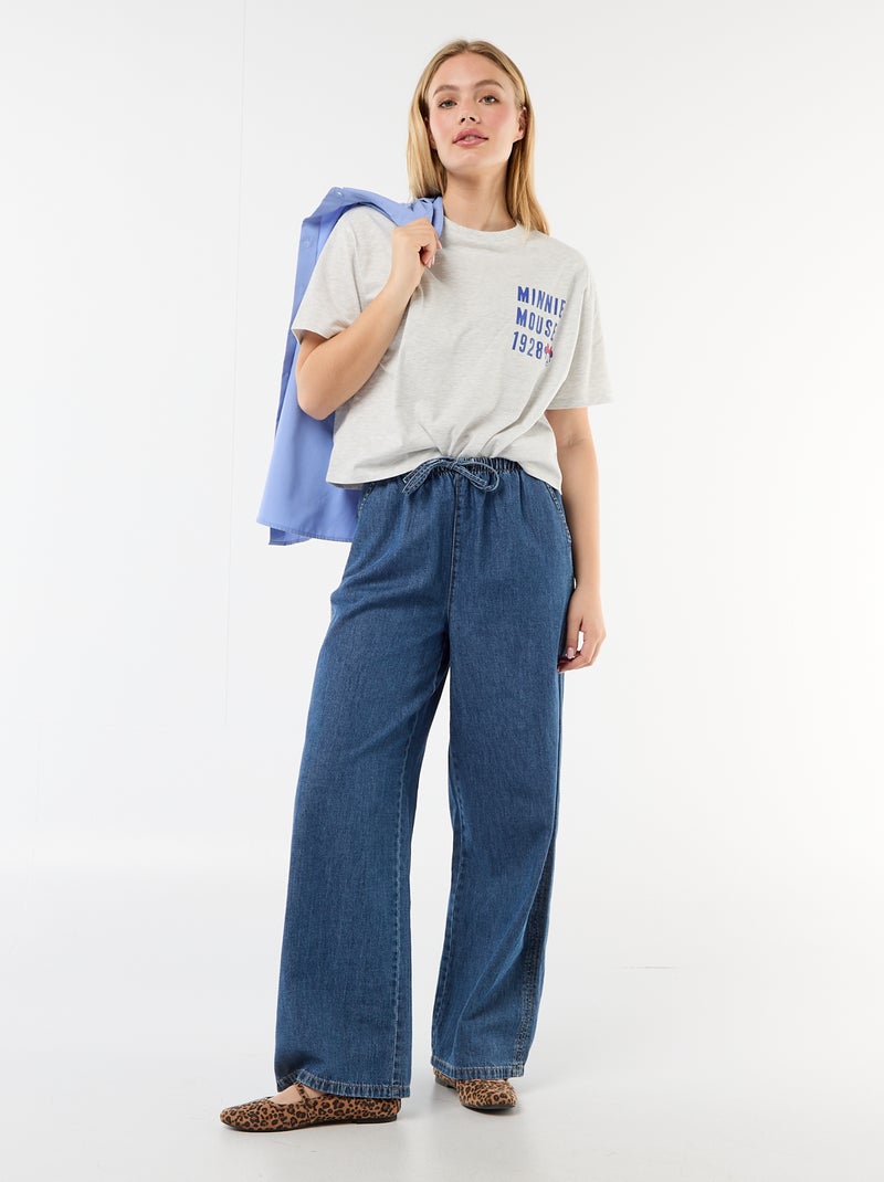 Gemêleerd T-shirt 'Minnie' Grijs - Kiabi