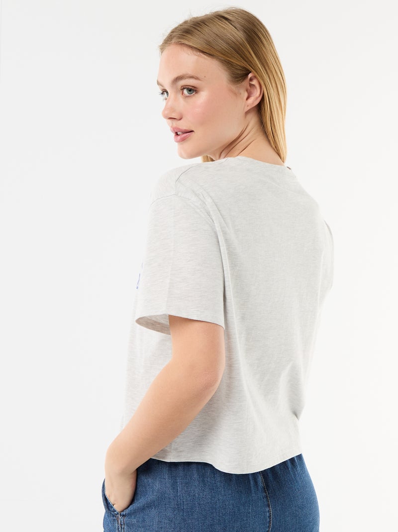 Gemêleerd T-shirt 'Minnie' Grijs - Kiabi