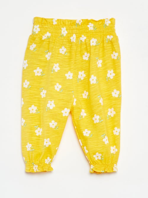 Gemêleerde harembroek met print - Kiabi