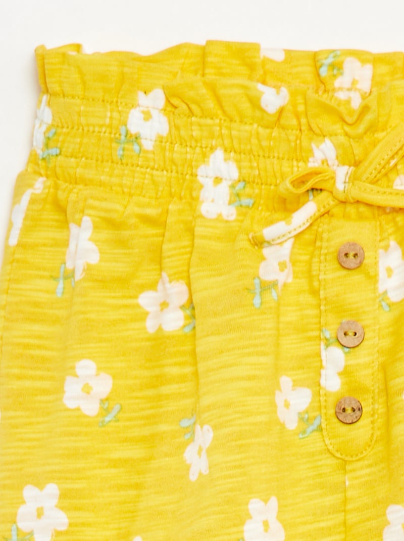 Gemêleerde harembroek met print GEEL - Kiabi