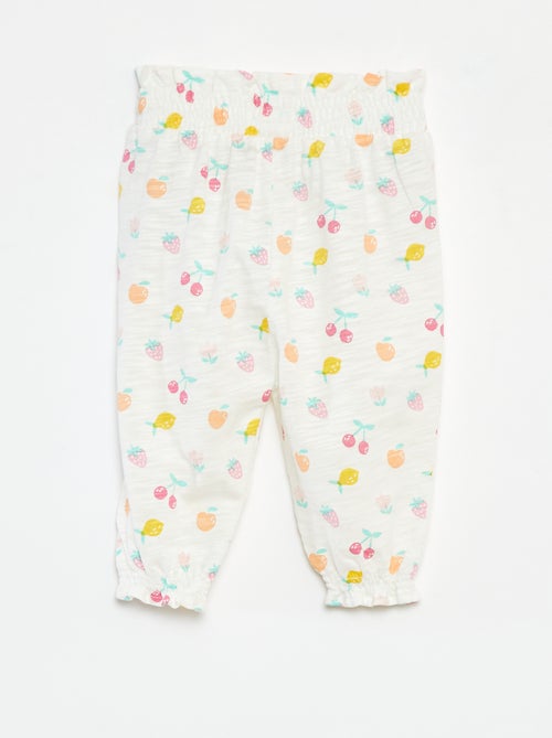 Gemêleerde harembroek met print - Kiabi