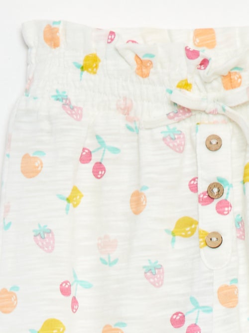 Gemêleerde harembroek met print - Kiabi